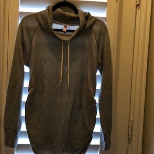 Gray maternity sweater